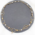"Biwa" - Collier aus Golddraht 750 mit BiWa-Süsswasserpelen, 2739.-