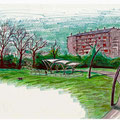 Progetto : Schizzo parco Via Galla Placidia