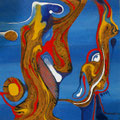 Reinterpretacion Helenica/ Tabla 30 x 30 cms (acrílico y papel)