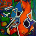 Incomunicación - Acrílico sobre tabla 60 x 60 cm  /En Arte Actual Gallery On Line