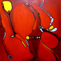 Globulismo Vital - Acrílico sobre tabla 60 x 60 cm