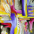 La Luz Interior, acrílico sobre papel, 32,5 x 23 cms, 2008