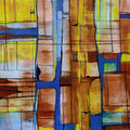Escaleras Constructivas, mixta sobre cartón, 29 x 29 cms, 2009