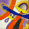 Anunciación Cromática/ Tabla 30 x 30 cms (acrilico y papel)