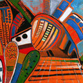 Civilización Destartalada, mixta sobre papel, 28 x 19 cms, 2008