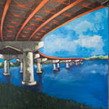 Casco Bay Bridge #3, acrylic on wood, 24"x20"x1", 2010, (SOLD)
