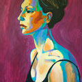 Woman in Profile, acrylic on panel, 18"x24", 2009