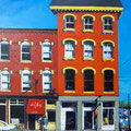 Fore St (Portland, ME) acrylic on wood, 16"x20"x1", 2011