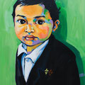 Little Man, acrylic on wood, 16"x20"x1", 2010