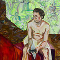 Mensana Corps, 2014, Acryl, Öl auf Leinwand, 110 x 90 cm