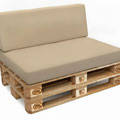 Palettensofa Premium mit Lehne