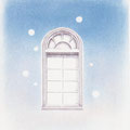 「雪の降る窓辺」