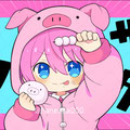 2023/11 | けちゃ様 | ブタサンダー(歌ってみた)サムネイルイラスト