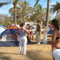 Camping, campamento en playa, Pichacua la isla, entre Acapulco e Ixtapa
