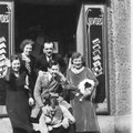 1932 - Denise et Marguerite et Clovis Ruchard + Léon Dewert au centre