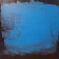 "Blau auf schwarz" 80x80, Leinwand, Acryl