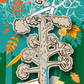 Ville de Genève | Bibliothèques municipales | bibliographie "A la découverte des arbres" | illustration arbre et art: Nicole Conus.