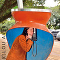 Calling in the "Chimarrao" - Public Phone in front of Churrascaria Galpao Criolo