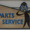 Retro faux antique sign,- VW parts service