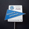 VW Audi Anstecknadel Automechanika 1996 Service erleben
