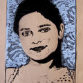 Johanna #5 / Linolschnitt   42x29,     2013   (Auftrag, verkauft)