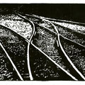 rails # 4   / linolschnitt    29x21    2012