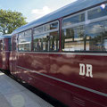 DR-Schienenbus im Bahnhof von Bergen