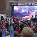 Public Viewing Endspiel Fußballweltmeisterschaft 2014 auf dem Ingolfstórg