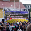 Public Viewing Endspiel Fußballweltmeisterschaft 2014 auf dem Ingolfstórg