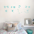 Obtutus Ladies Faces on a bedroom wall.