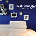 Best Friends for life Husband & Wife vinyl wall art quote from www.wallartcompany.co.uk