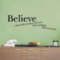 Believe only half of what you see and nothing that you hear vinyl wall art quote by Edgar Allen Poe.