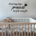 It's not easy being a princess, but if the crown fits vinyl wall art sticker from www.wallartcompany.co.uk