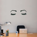 Wall art decal ladies eyes on a office wall