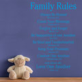 Family Rules - Love One Another quote vinyl wall art Christian religious extracts