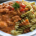 Sahnegeschnetzeltes mit Spirelli 