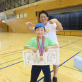 26回茨城県糸東会大会　5年男子組手　準優勝　中村孔洋と勝裕先生