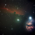 Der Pferedekopf und Flammennebel im Orion am 29. Januar 2016