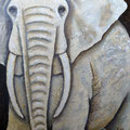 Elefant  _   (Acryl auf Leinwand, 70 x 100 cm)