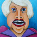 Alte Schachtel : Hertha  _   (Acryl auf Leinwand, 24 x 30 cm)