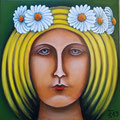 Frühligs-Göttin   _   (Acryl auf Leinwand, 50 x 50 cm)