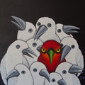 Grünschnabel  _  (Acryl auf Leinwand, 100 x 100 cm)