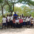 Some of the students with their teacher