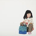 「まち-菜の花色-」　31.8×40.9㎝　ＥＤ4　10版18色　シルクスクリーン