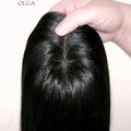 НАКЛАДКА для волос - на шёлке, чёрный, (натуральные славянские волосы)