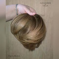 Объёмая РЕЗИНКА из Волос, шиньон-резинка, с эффектом мелирования волос