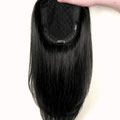 НАКЛАДКА для волос - на шёлке, чёрный, (натуральные славянские волосы)