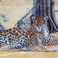 271. Leopardenfamilie 78x42 cm