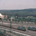 Umspanngruppe Duisburg Wedau mit zwei grünen 140ern April 1982.