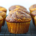 chocolate-swirl pumpkin muffins